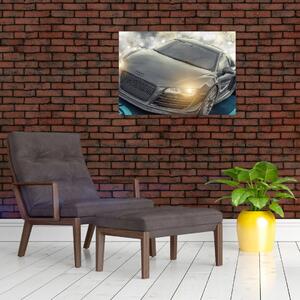 Sklenený obraz auta Audi - sivé (70x50 cm)