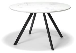 Okrúhly jedálenský stôl 120 cm biely, pre 4 - 5 osôb
