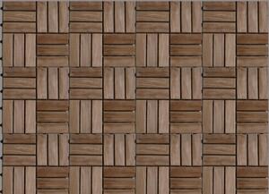 Dlaždice z teakového dreva, 2m², 30 x 30 x 2 cm