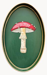 Ručne maľovaný dekoračný podnos Mushroom