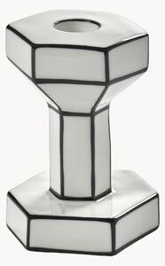 Ručne vyrobený porcelánový svietnik Carte Blanche