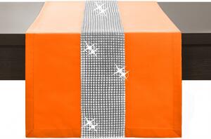Behúň na stôl Glamour so zirkónmi oranžový Farba Oranžová Rozmery 40x110 cm