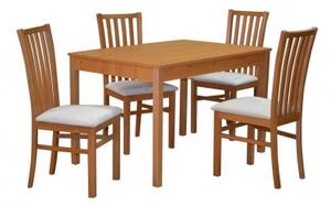 Zostava stôl BERGAMO + 4 ks stolička TOMAS 120 x 80 cm