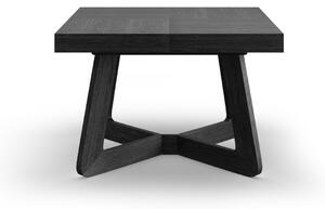 Hranatý rozkladací jedálenský stôl OLIA čierny 130-230 cm