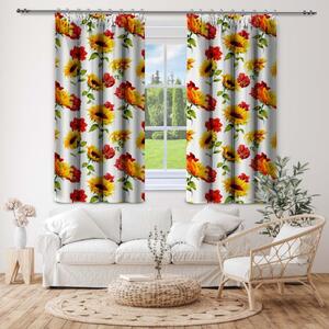Záves na riasiacej páske MIGD187 slnečnice a divé maky 140x160 cm Farba Viacfarebná Rozmery 140x160 cm