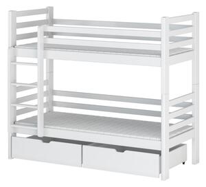 Poschodová posteľ do detskej izby KAJA - 80x200, biela