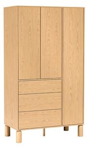 Moderná šatníková skriňa CAJA dub bookmatch 110 cm