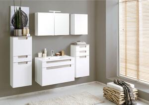 SKRINKA S UMÝVADLOM, biela, farby strieborného duba, biela, 80 cm Held - Kúpeľňové skrinky, Online Only