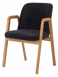Dubová stolička Chill s podrúčkami čierna