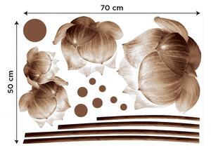 Dimex - Dekoračné nálepky na stenu Hnedé ruže - 50 x 70 cm