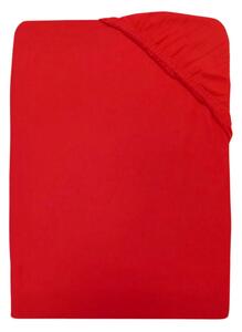 Posteľná plachta jersey červená TiaHome - 160x200cm