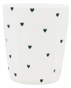 Porcelánový hrnček Mini Hearts 290 ml – green