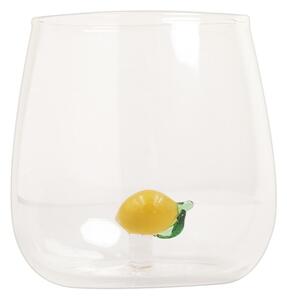 Pohár na vodu s dekoráciou 370 ml – Lemon