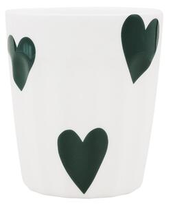 Porcelánový hrnček Hearts 290 ml – green