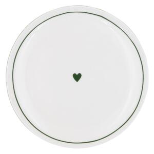 Porcelánový tanier Heart Ø 25,4 cm – green