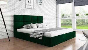 Čalúnená jednolôžková posteľ CAROLE - 120x200, zelená