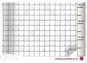Gekkofix - Samolepiaca fólia dekoratívna 11509 KACHLIČKY bielo-strierorné - šírka 45 cm