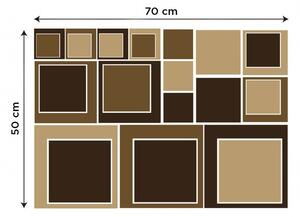 Dimex - Dekoračné nálepky na stenu Hnedé štvorce - 50 x 70 cm