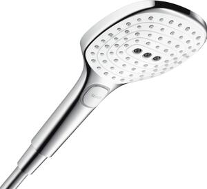 Hansgrohe Raindance Select E, Ručná sprchová hlavica, Chróm, Biela, Múr