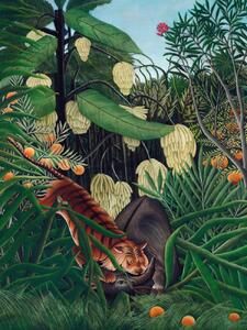 Obrazová reprodukcia The Tiger & The Buffalo - Henri Rousseau, (30 x 40 cm)
