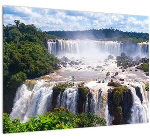 Sklenený obraz Iguassu vodopádov (70x50 cm)