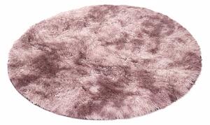 Ružový okrúhly shaggy koberec Ombre Rozmer: 80 cm