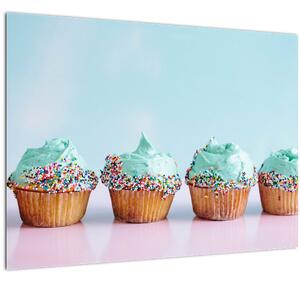 Sklenený obraz cupcakes (70x50 cm)