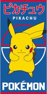TipTrade Bavlnená froté osuška 70x140 cm - Pokémon Pikachu Bleskový útok