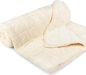 SLEEPWELL Teplá deka SLEEP WELL ovečka prešívaná maslová krémová Mikroplyš 150x200 cm