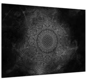 Sklenený obraz - Mystická mandala (70x50 cm)