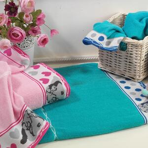 GRENO Detské uteráky, osušky Sharp pei ružová Bavlna 50x70 cm