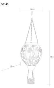 Globo 36140 - LED Závesná solárna dekorácia 12xLED/0,02W/3V IP44 lietajúci balón
