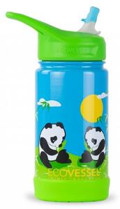 Eco Vessel Detská termofľaša FROST so sklápacím sosákom - PANDA zelená 350 ml