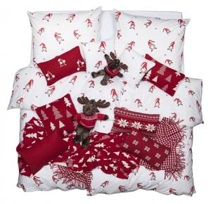 SCAN QUILT Vianočné obliečky so škriatkom 3883/1 Elf Bavlna 1x70x90,1x140x200 cm