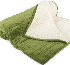 SLEEPWELL Teplá deka SLEEP WELL ovečka prešívaná kiwi zelená Mikroplyš 150x200 cm