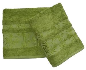 Vyrobené na Slovensku Bambusový uterák TIBET zelená Bavlna/Bambus 50x100 cm