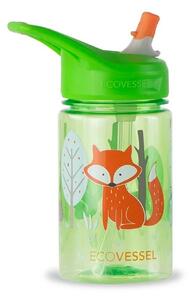 Eco Vessel Detská plastová fľaša so slamkou SPLASH 355 ml - FOX 350 ml