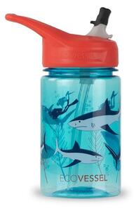 Eco Vessel Detská plastová fľaša so slamkou SPLASH 355 ml - SHARK 350 ml