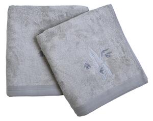 Vyrobené na Slovensku Bambusový uterák, osuška BOSTON sivý sivá Bavlna/Bambus 40x60 cm