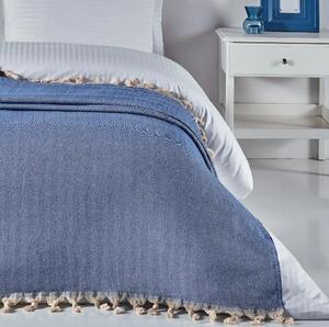 Denizli Concept Jemný tkaný prehoz na pohovku aj posteľ SIRTI modrý modrá 200x240 cm