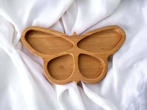 Drevená miska - Motýľ 28,5 cm
