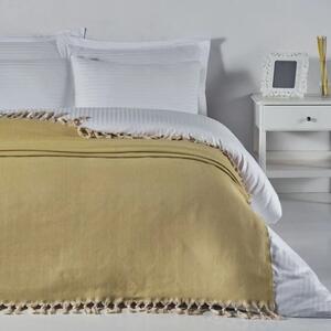 Denizli Concept Jemný tkaný prehoz na pohovku aj posteľ SIRTI horčicový horčicová 200x240 cm