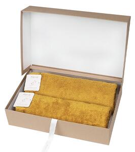 Darčekové balenie uterákov Luna medovo žltá 2 ks