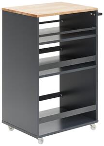 SERVÍROVACÍ VOZÍK, sivá, prírodná farba, 50/38/78 cm MID.YOU - Barový nábytok, Online Only