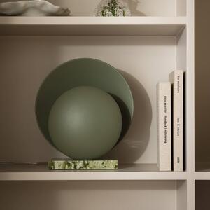 Globen Lighting stolová lampa ORBIT, zelená, mramor, výška 32 cm, Zelená, Obývacia izba / jedáleň, Kameň, Dizajn, Stojacie svietidlo