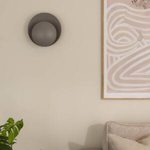 Globen Lighting nástenné svetlo ORBIT, sivá, kov, Ø 30 cm, Hliník / sivá / zinok, Obývacia izba / jedáleň, kov, Moderný, Nástenné svietidlo