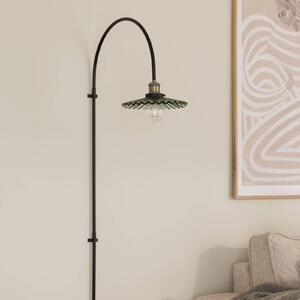Globen Lighting nástenné svetlo COBBLER, zelená, výška 150 cm, sklo, Čierna, Obývacia izba / jedáleň, Sklo, Dizajn, Nástenné svietidlo