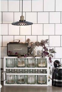 Globen Lighting závesné svietidlo COBBLER, dymově šedé, Ø 25 cm, Hliník / sivá / zinok, Obývacia izba / jedáleň, Sklo, Vintage, Závesné svietidlo