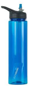 Eco Vessel Športová plastová fľaša so slamkou - BLUE WAVE 950 ml
