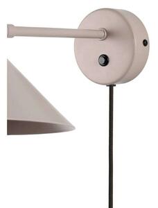 Globen Lighting Nástenné svetlo Cannes, béžové, Ø 20 cm, Krémová / jantárovo žltá, Obývacia izba / jedáleň, kov, Škandinávsky, Nástenné svietidlo